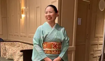 Sachi en kimono